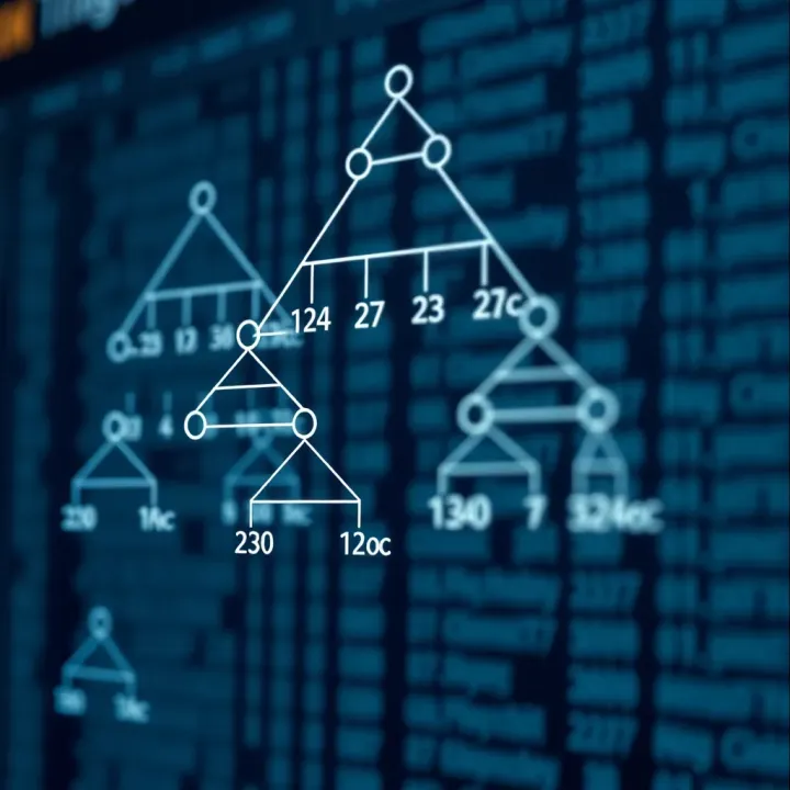 Diagram illustrating the structure and node relationships in a binary search tree