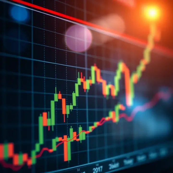 Chart showing bullish candlestick patterns indicating upward market trends