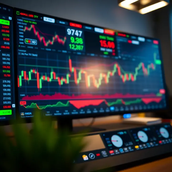Dashboard of a forex trading platform displaying charts and analytics