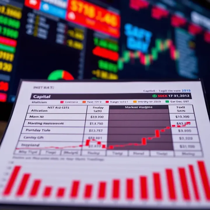 Chart displaying capital allocation and margin requirements for intraday trading in Indian stock market