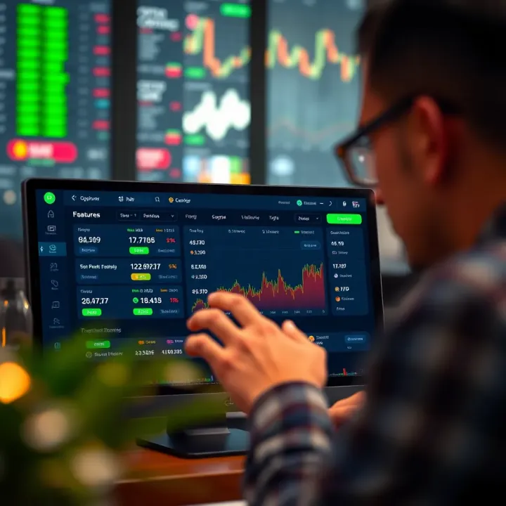Dashboard displaying features and interface of an opinion trading application in India