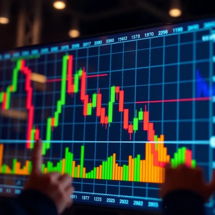 Chart showing bullish engulfing candlestick pattern indicating potential upward trend reversal